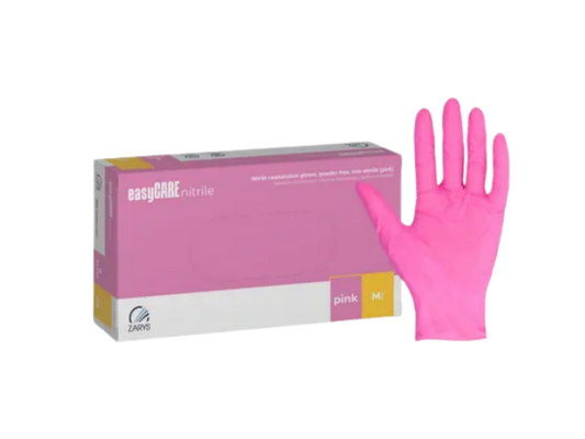 ZARYS easyCARE Pink Nitrile Examination Gloves Size M 100 pcs