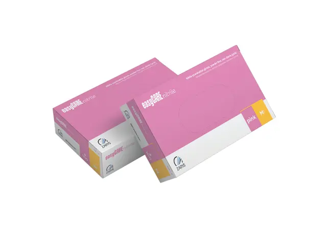 ZARYS easyCARE Pink Nitrile Examination Gloves Size M 100 pcs