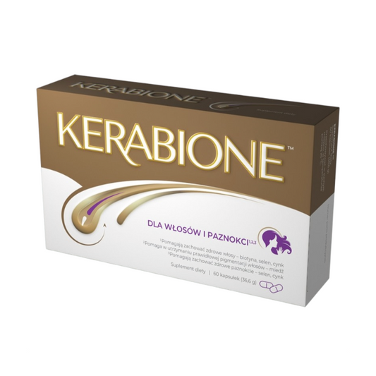 Kerabione Hair Skin Nails Capsules | Biotin Zinc Selenium B Complex | 60 Capsules