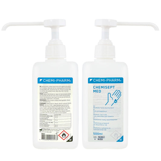 Medical-grade alcohol hand sanitizer Chemisept Med 500ml