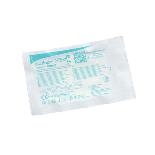 Medical Grade Wound Dressing - Sterile Absorbent Dressing (5 x 7.2 cm) | 100 pieces per pack | Post-operative wound care | EO sterilized | Latex-free/PVC-free/DEHP-free | Made in Europe | Absorbent dressing | Non-woven dressing | elastopor STERIL