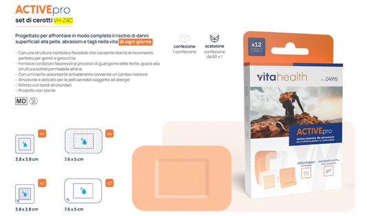 ACTIVEpro 戶外護創創可貼套裝(12片裝)|透氣彈性膠布 吸收墊設計 適合運動登山旅行用 ZARYS|ACTIVEpro、彈性創可貼、戶外護創貼、透氣膠布、吸收墊膠布、運動膠貼、抗過敏膠布、