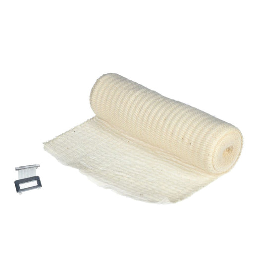 elastoBAND FLEX S 彈性繃帶 OES12400P-E|12cm x 4m|EO滅菌版獨立包裝|術後敷料固定支撐繃帶|無乳膠高彈力透氣包紮繃帶|歐洲製造|1卷