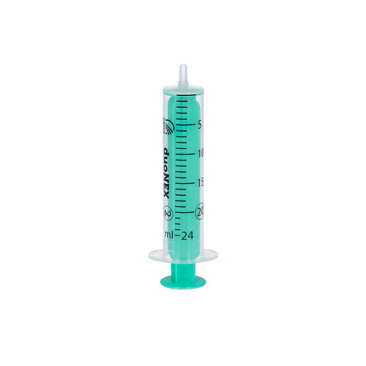 ZARYS duoNEX 20ml 注射器透明筒身及綠色推桿