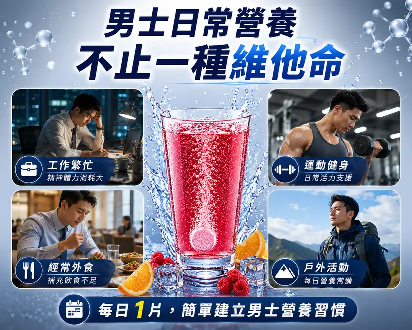 PLUSSSZ 男士多重維他命水溶片 野莓橙味 20片裝產品資料圖 9