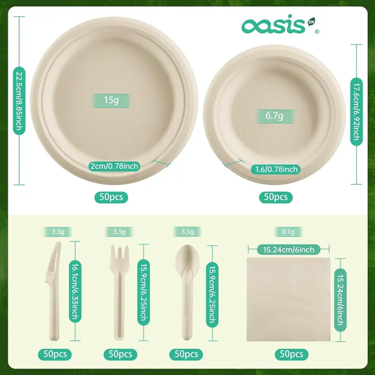 OASIS Eco Tableware Set 300pcs