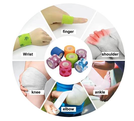 yellowBAND Cohesive Elastic Bandage 5cm × 4.5m | Assorted Colours