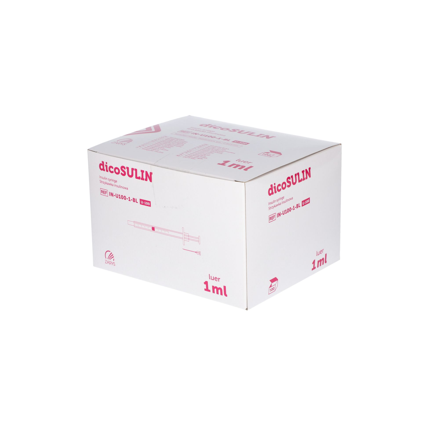ZARYS dispoSULIN 胰島素注射器 1ml | 0.4mm x 13mm | 醫療級一次性注射器 | 波蘭製