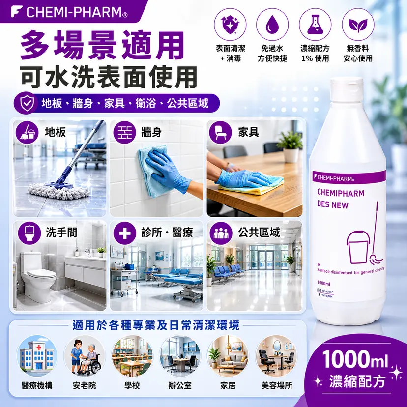 DES-NEW 表面消毒清潔劑｜1000ml