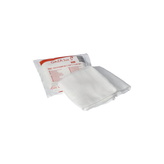 【Sterile Cutting Gauze｜GAZA lux S】13-ply sterile gauze pads, 1 square meter pack｜ZARYS European medical-grade gauze｜wound dressing｜first aid care｜medical consumables｜5 packs