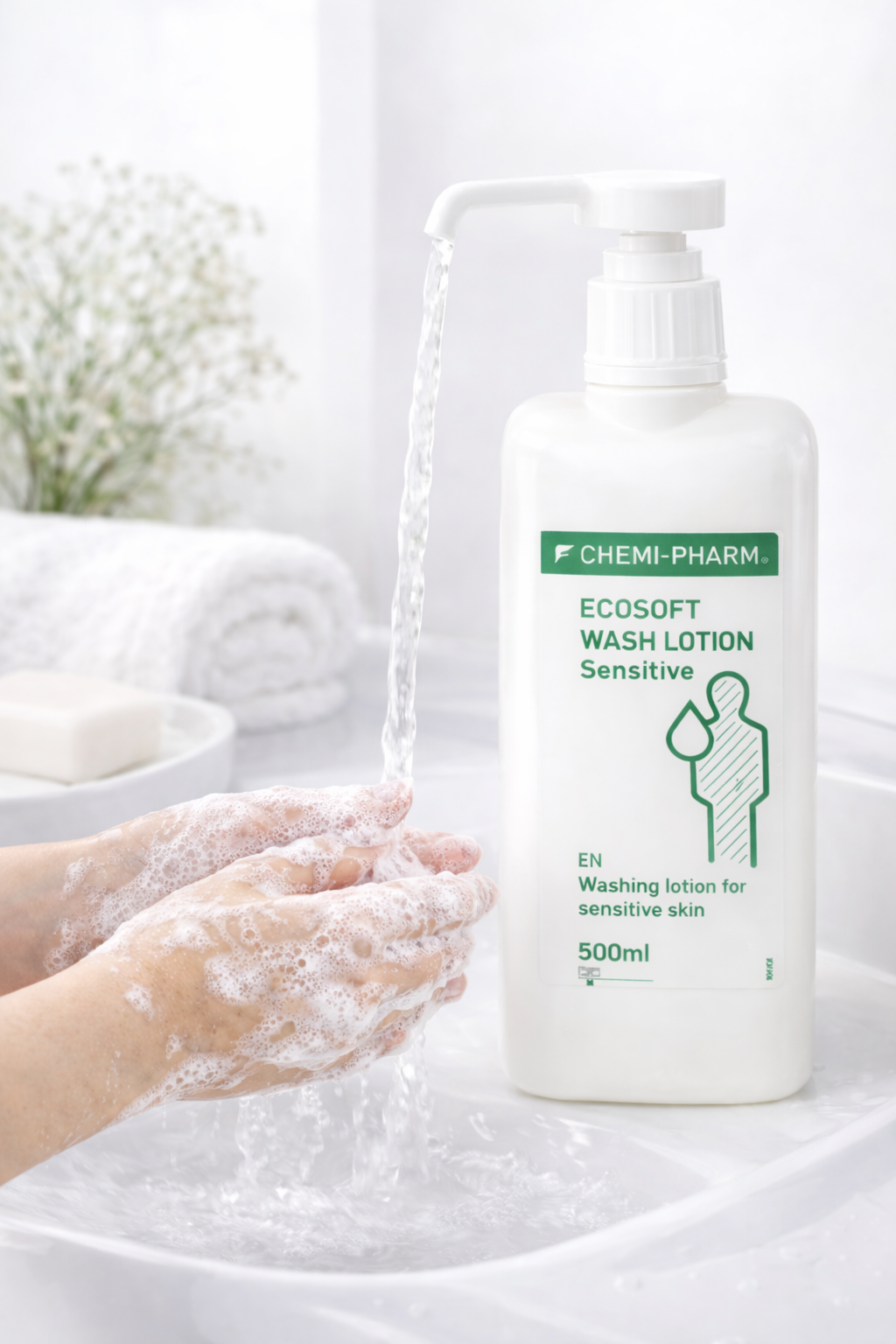 Ecosoft 溫和潔膚露 500ml 洗手及沐浴適用｜敏感肌適用｜pH5.5 無香料 EXP：2028