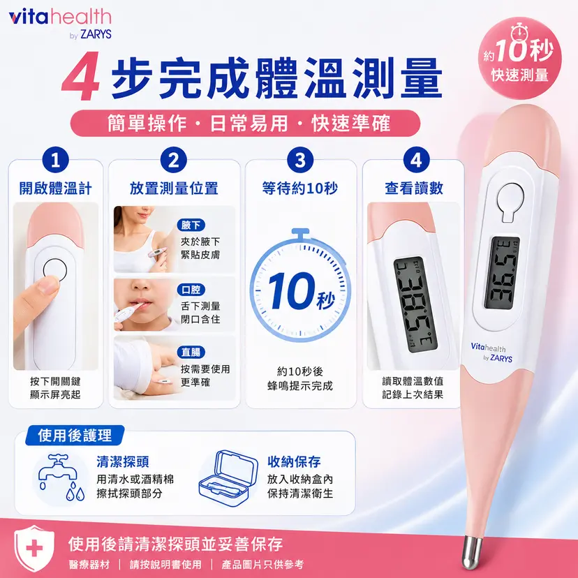 DMT437 Digital Thermometer | 10-Second Fast Reading