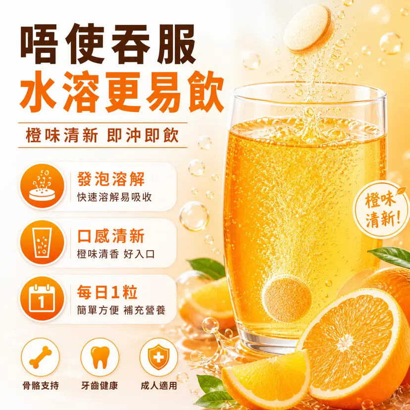Polski Lek 鈣維他命C 發泡錠 20粒