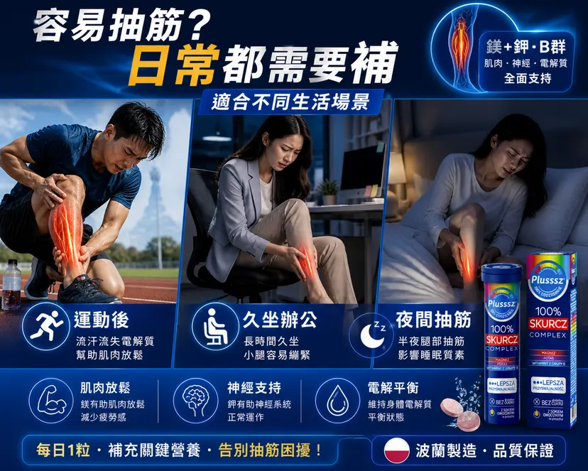 PLUSSSZ 鎂＋鉀＋維他命B群水溶片 橙子西柚味 20片裝產品資料圖 4