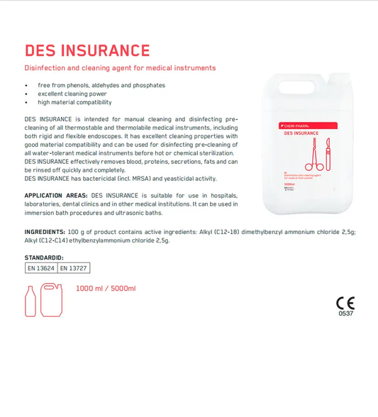 Des Insurance 醫療器械消毒液