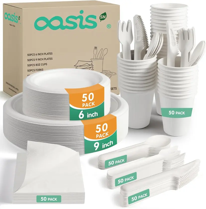 OASIS 環保餐具套裝 350件裝