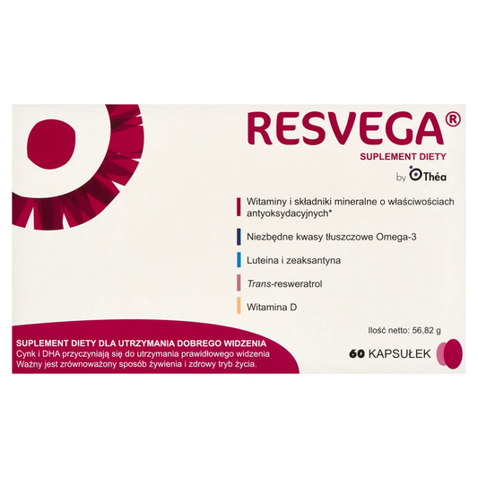 【法國原裝】Resvega 葉黃素+玉米黃素+Omega-3 護眼膠囊｜60粒裝｜含維他命C、E、鋅、硒｜抗氧化三重配方｜支援視網膜健康與正常視力｜平行進口