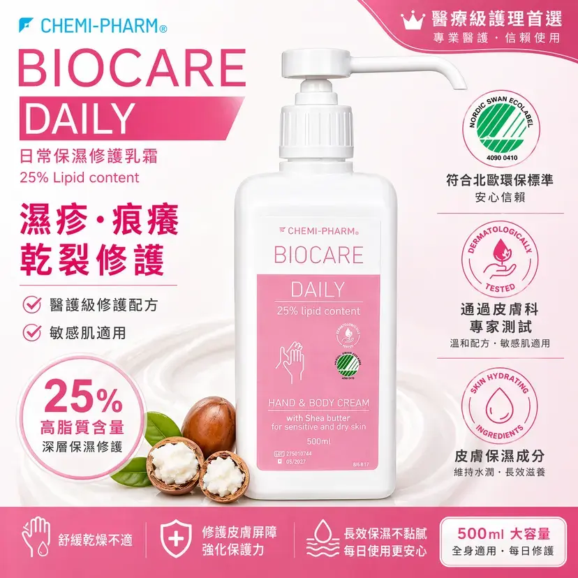 BIOCARE DAILY 25% 乳木果油保濕乳霜 250ml