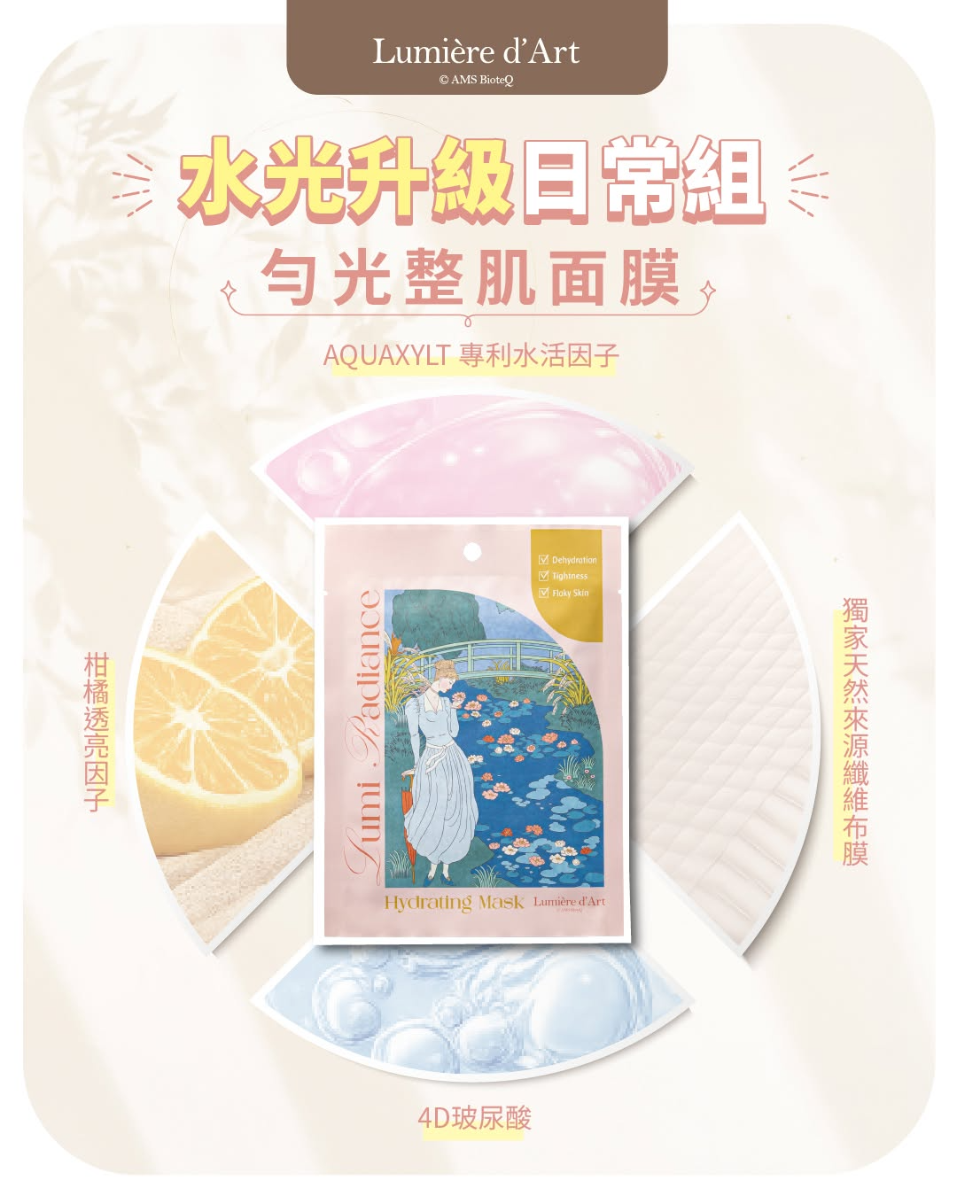 Lumière d’Art 藝遇肌光 勻光整肌保濕面膜 4片裝 產品圖片 2