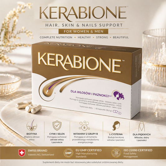 Kerabione Hair Skin Nails Capsules | Biotin Zinc Selenium B Complex | 60 Capsules