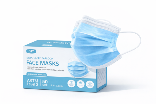 DJT 3層成人防護口罩 50個裝｜高效過濾細菌與PM2.5｜一次性醫用口罩