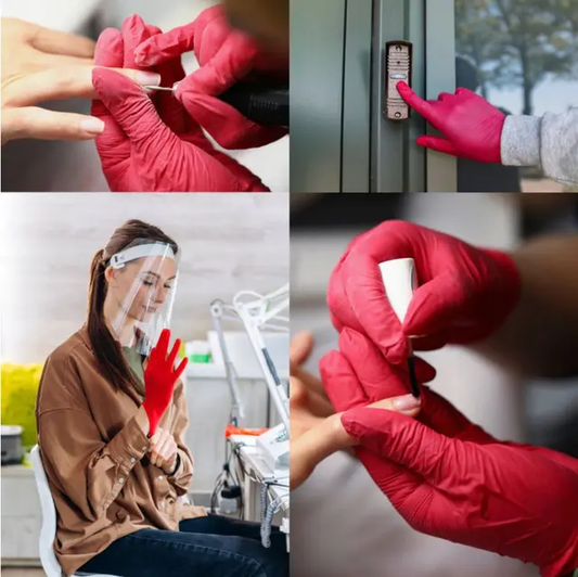 ZARYS easyCARE Berry Nitrile Examination Gloves Size M 100 pcs