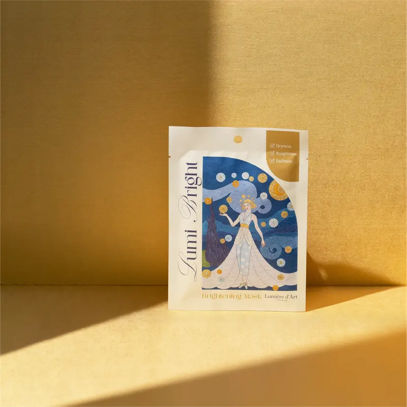 Lumière d'Art Lumi Bright Brightening Sheet Mask | Hydrating Facial Mask | 4 Sheets