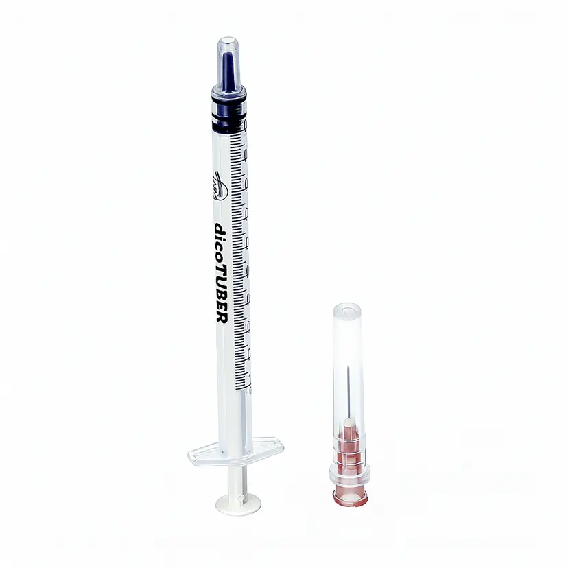 dicoTUBER 1ml Tuberculin Syringe with Needle | 0.01ml Graduation | EO Sterile | 100 Pack