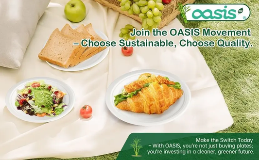 OASIS Bagasse Plates 8" 100pcs
