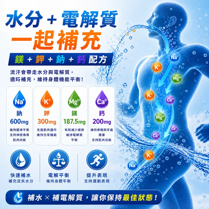PLUSSSZ Sport 運動電解質綜合營養水溶片 檸檬西柚味 24片裝產品資料圖 3