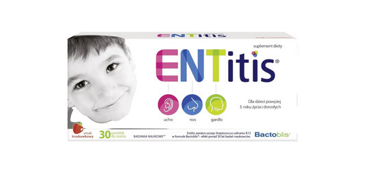 ENTitis Kids Oral Probiotic Lozenges Strawberry 30 Lozenges