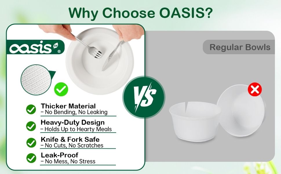 OASIS 環保紙碗耐用防滲漏特點