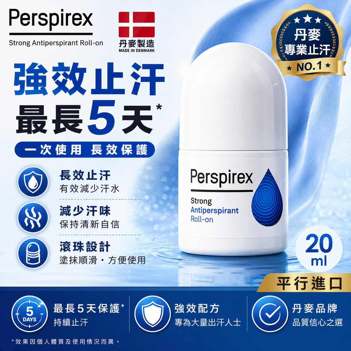 Perspirex Strong 強效止汗滾珠｜20ml